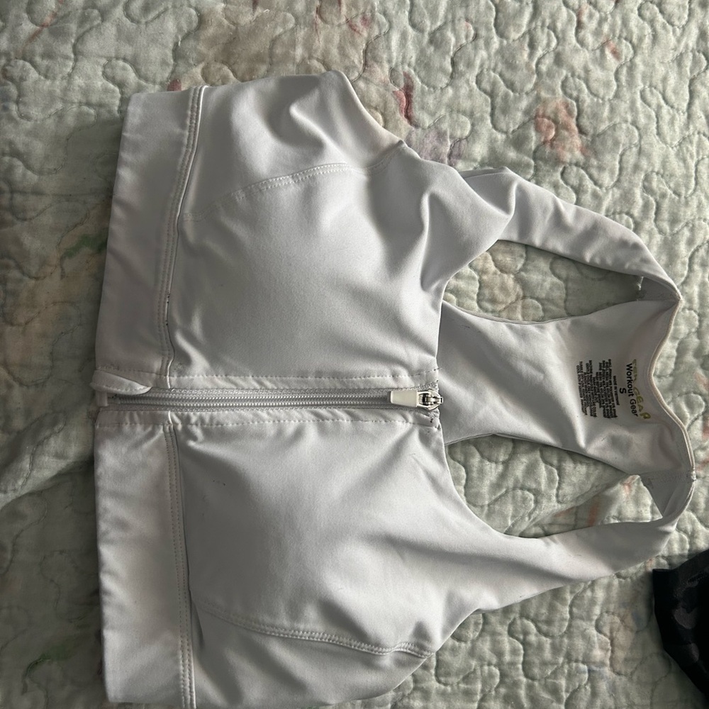 Tek Gear White Sports Bra with Zipper